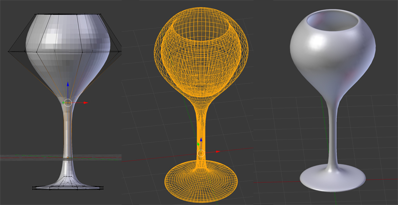 Maljan tekemisen eri vaiheita. 3D-mallinnus ennen render&ouml;inti&auml;.